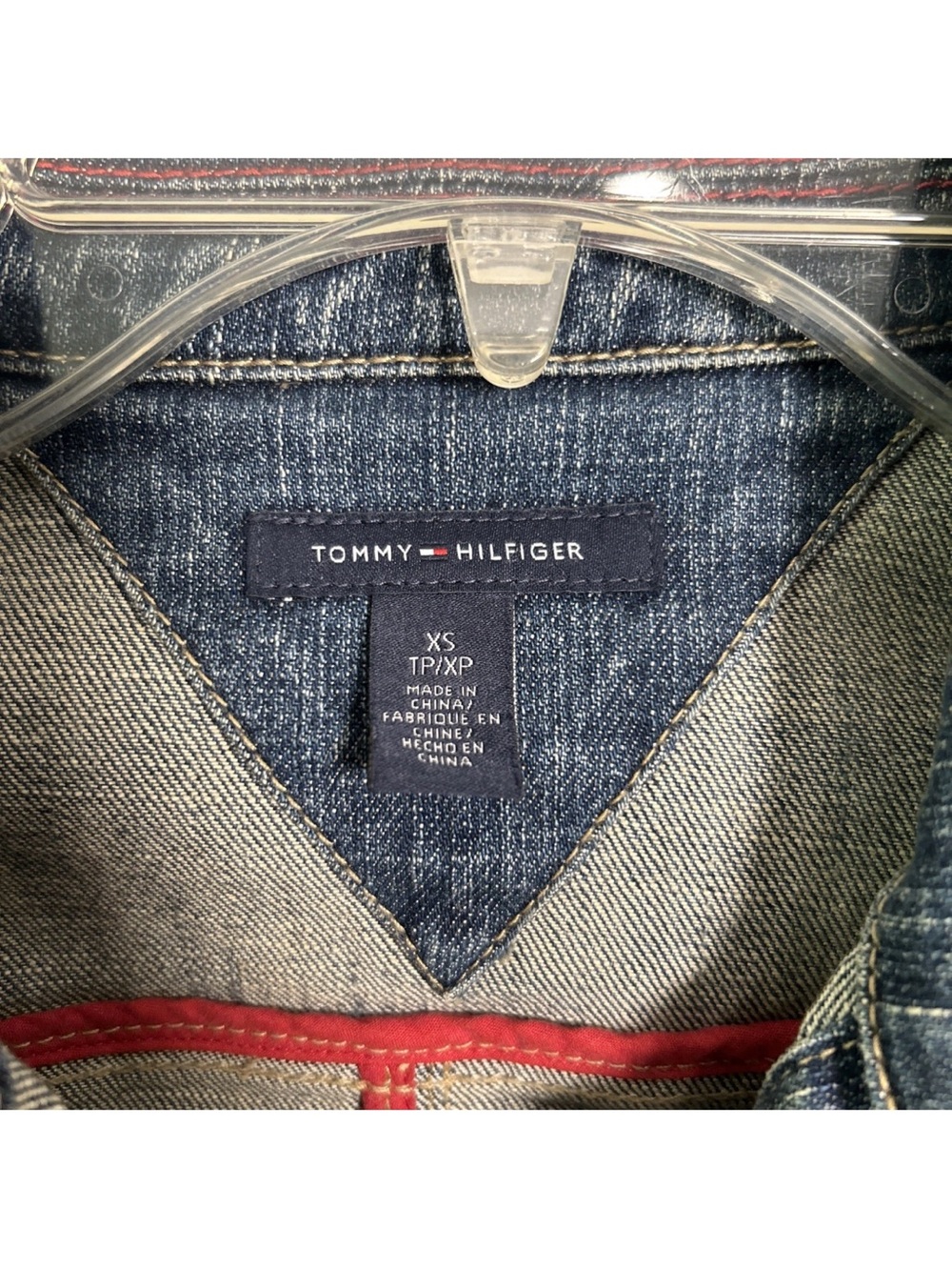 Tommy Hilfiger Women's XS Jacket Blue Denim Fitted Buttons Pockets Logo Stitched - Picture 4 of 13